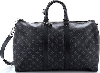 Keepall Bandouliere Bag Monogram Eclipse Canvas 45