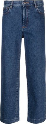 Cropped Straight-Leg Jeans-AF