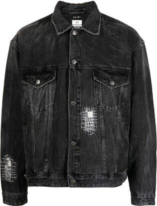 Cotton Distressed Denim Jacket