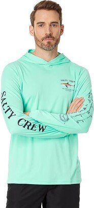 Salty Crew Bruce Hooded Sunshirt (Sea Foam) Men's Clothing