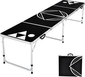 8 Foot Beer Pong Table Portable Party Drinking Game Table Tailgate Table