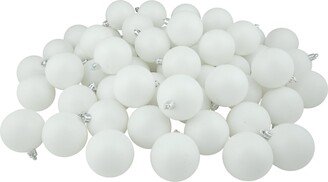 Northlight 60 Count Winter Shatterproof Matte Christmas Ball Ornaments 60mm Set, 2.5