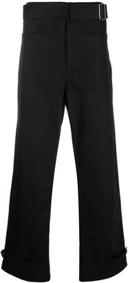 Buckled Four-Pocket Straight Trousers