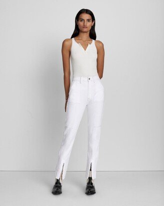 Easy Slim Cargo Jean in Brilliant White