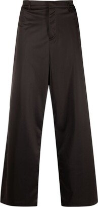 Satin Wide-Leg Trousers