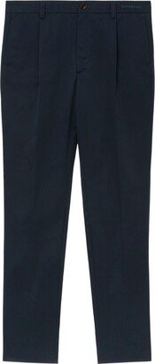 Straight-Leg Cotton Tailored Trousers-AA