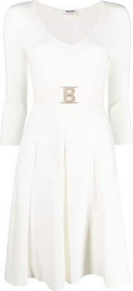 Empire-Line Belted-Waist Dress