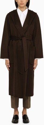 IVY OAK Celia Edie chocolate hooded coat