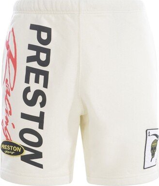 Logo Printed Knee-Length Track Shorts