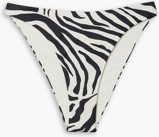 Beta zebra-print high-rise bikini briefs