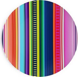 Salad Plates: Mexican Serape - Multi Salad Plate, Multicolor