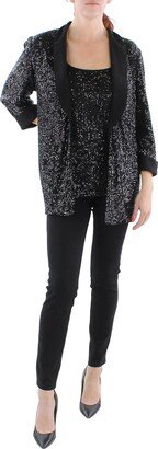 Plus Womens Sequined 2PC Suit Jacket