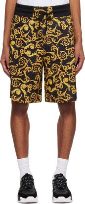 Black & Yellow Printed Shorts
