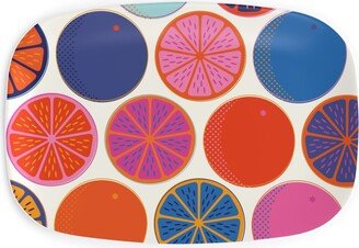 Serving Platters: Orange Pop Serving Platter, Multicolor