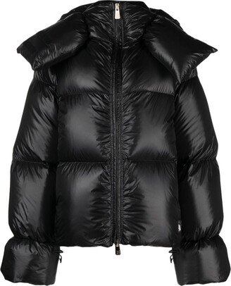 Storm quilted hooded down jacket