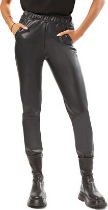 Vegan Leather Joggers-AA