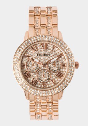 Full Pave Crystal Dial Crystal Bezel Watch