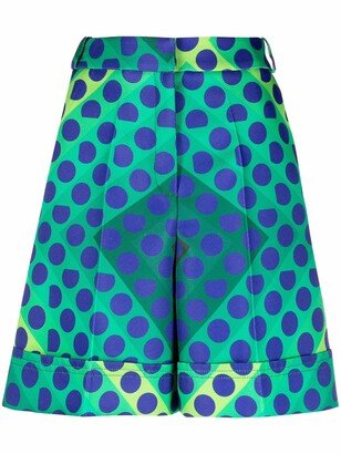 Rabanne High-Waisted Graphic-Print Shorts