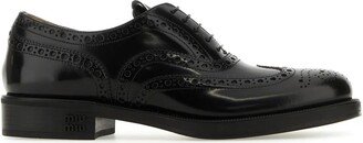 Black Leather Church's X Lace-up Shoes