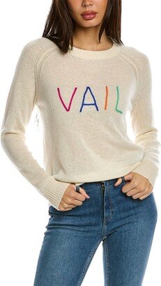 Vail Embroidery Crewneck Cashmere Pullover