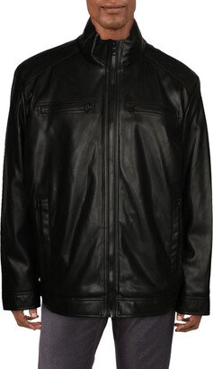 Mens Faux Leather Heavy Leather Coat