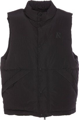 Logo Patch High-Neck Puffer Gilet