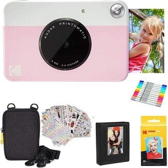 Printomatic Digital Instant Print Camera (Pink) Starter Bundle