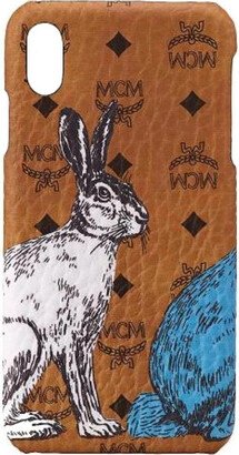 Unisex Brown Cognac Visetos Hide And Seek Bunny IPhone XS Max Case MZE9AVI15CO001