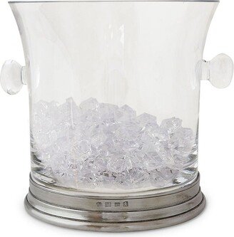 Crystal & Pewter Handled Ice Bucket