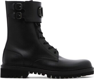 VLogo Signature Lace-Up Combat Boots