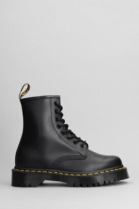 1460 Bex Combat Boots In Black Leather