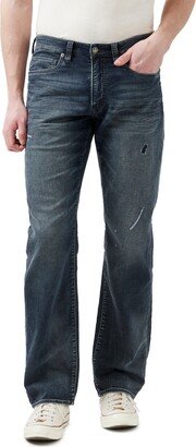 Men's Relaxed Fit Straight Driven Crinkled Jeans