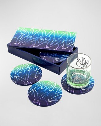 Hunt Slonem Ombre Coaster Box, Set of 6