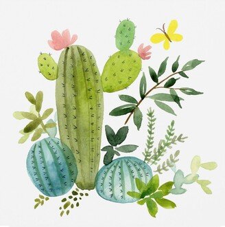 Jane Maday Happy Cactus Painting I Canvas Art - 15.5