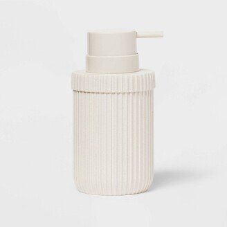 Ribbed Soap Pump Ivory