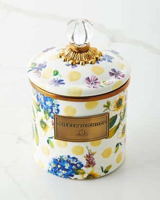 Small Yellow Wildflower Enamel Canister