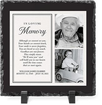 Slate Plaques: Traditional Memorial Slate Plaque, 8X8, Gray