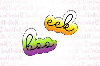 2Pc Eek Boo Cookie Cutter Set