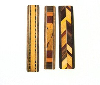 Bookmarks Set Of Three Made Exotic Woods-AH