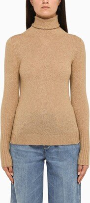 Walnut turtleneck in wool