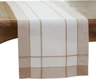 Saro Lifestyle Long Table Runner With Banded Border Design