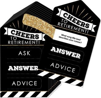 Big Dot Of Happiness Happy Retirement Party Game Cards - Advice Conversation Starters Pull Tabs 12 Ct