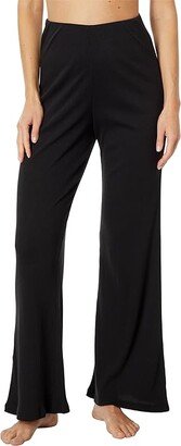 Organic Pima Cotton Rib Dolce Pants (Black) Women's Pajama