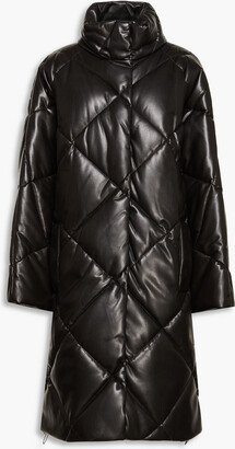 Anissa quilted faux leather down coat