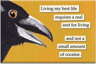 Zest For Living Magnet - Bird Humor Gift Stocking Stuffer Mincing Mockingbird