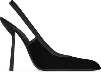 Victoire Slingback Pumps In Velvet