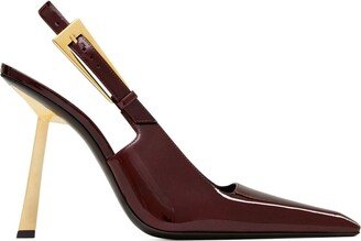 Lee 110mm patent-leather slingback pumps