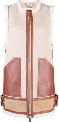 Shearling-Panel Gilet