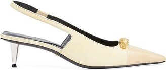 45MM Mona Leather & Suede Slingbacks-AA