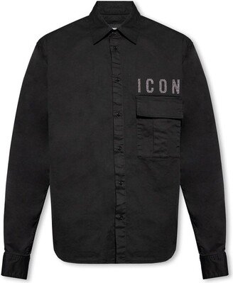 Icon Embellished Buttoned Shirt